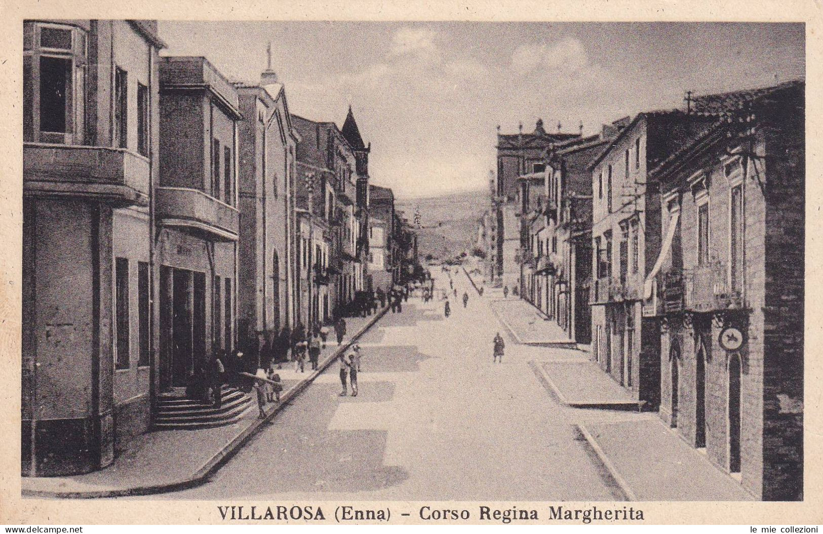 Cartolina Villarosa ( Enna ) Corso Regina Margherita - Enna