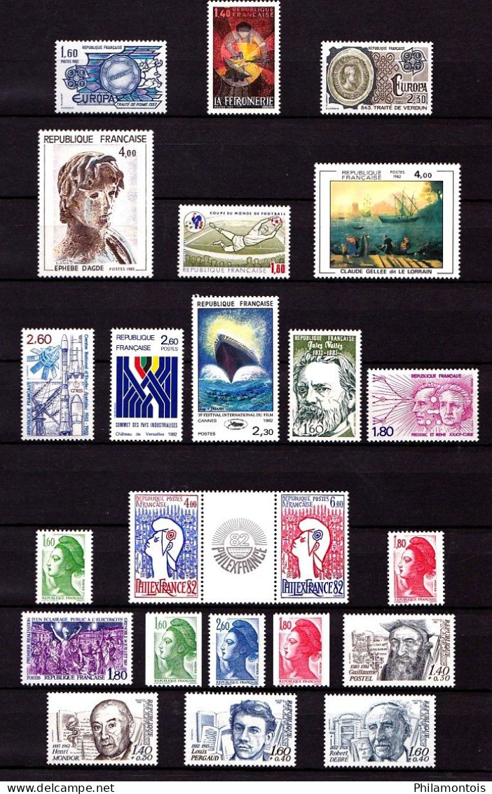 FRANCE - Année Complète 1982 - N° 2178 / 2251 - Neufs N** - Très Beaux - Vendus Sous Valeur Faciale. - 1980-1989