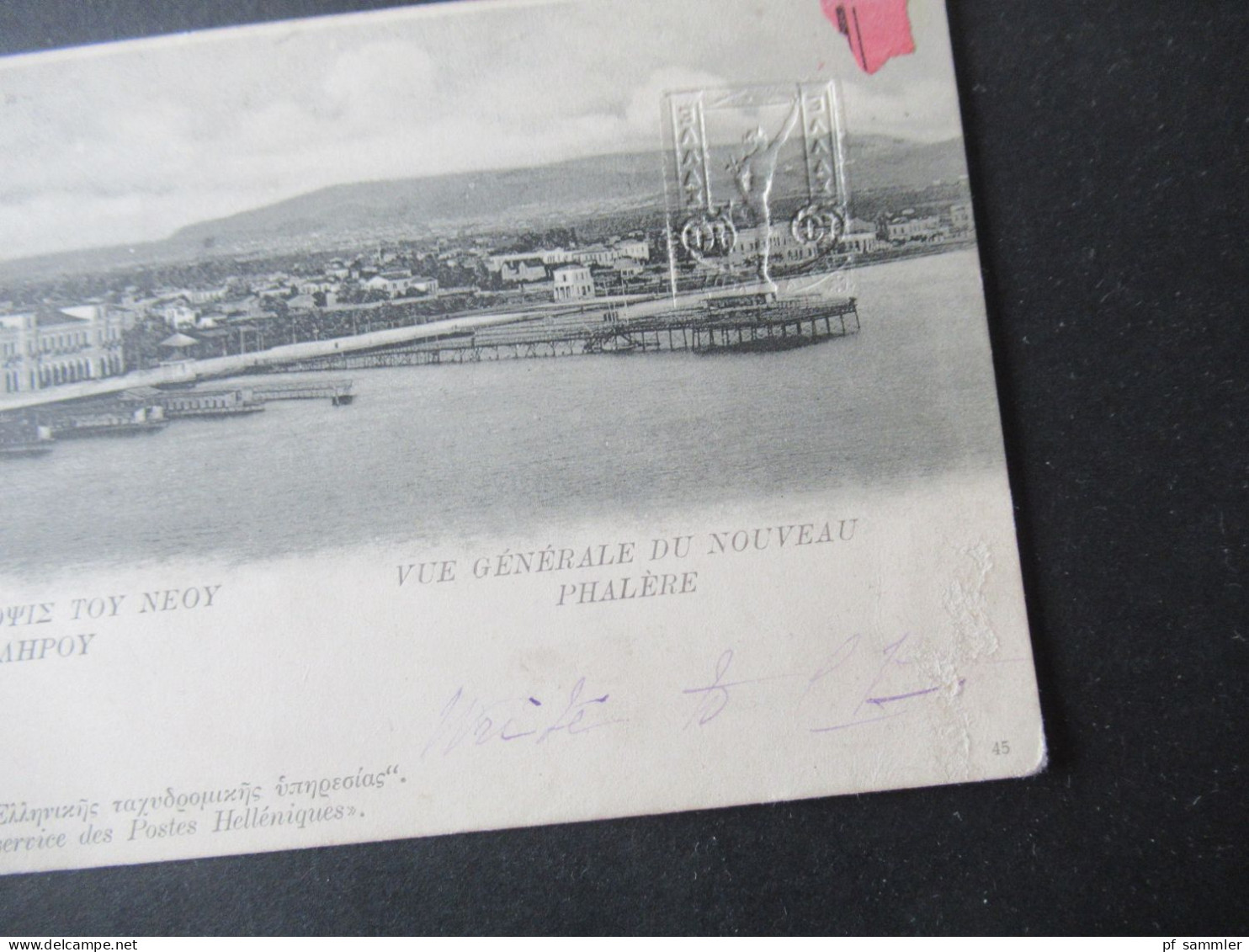 Griechenland 1902 Ganzsache / Bild PK Athen Vue Generale Du Nouveau Phalere Nach Paris Gesendet - Postal Stationery