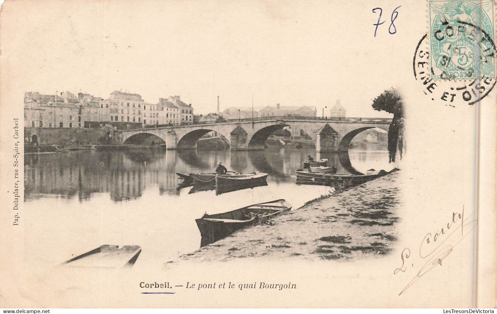 FRANCE - Corbeil - Le Pont Et Le Quai Bourgoin - Carte Postale Ancienne - Corbeil Essonnes