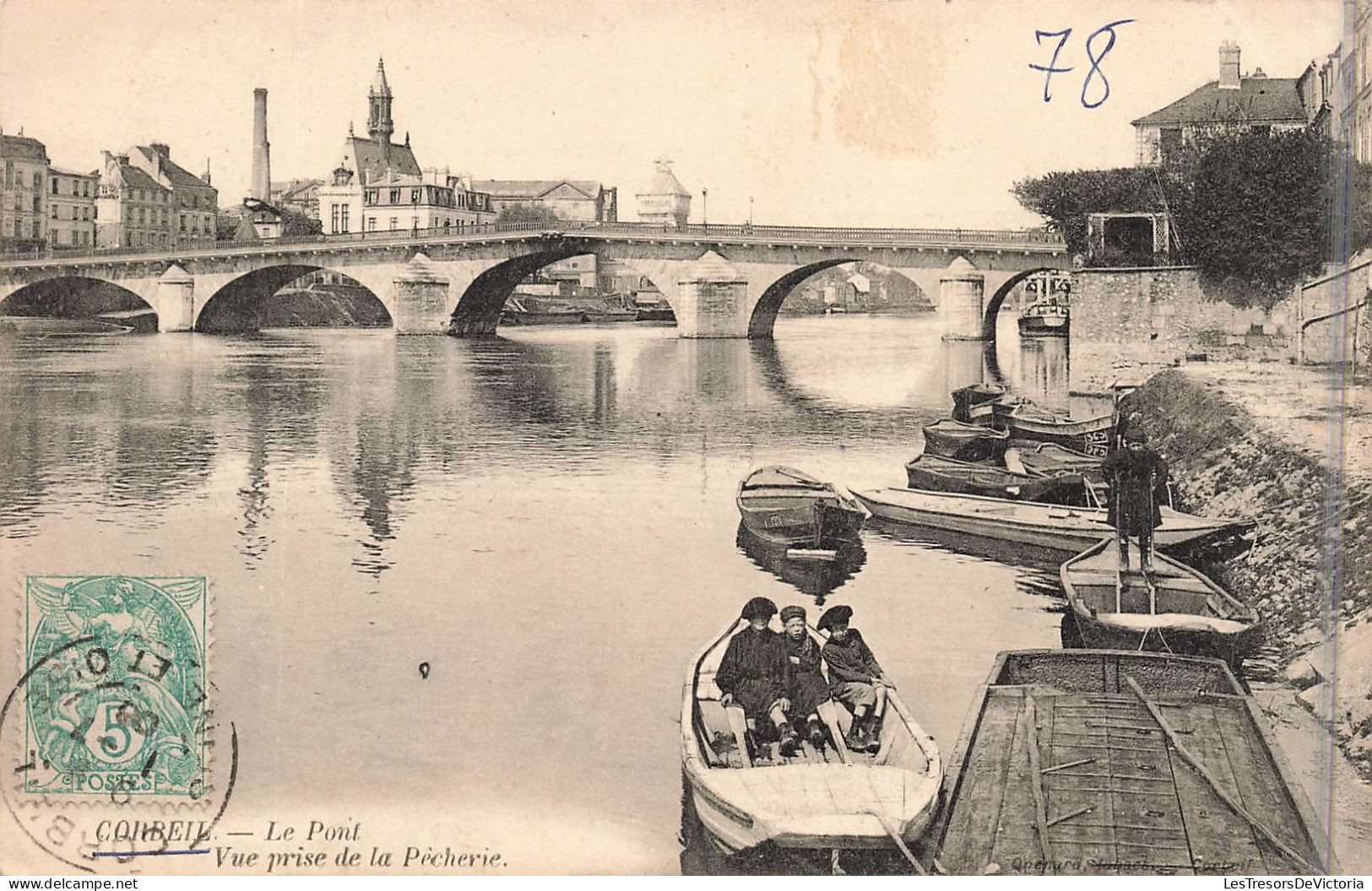 FRANCE - Corbeil - Le Pont - Vue Prise De La Pêcherie - Carte Postale Ancienne - Corbeil Essonnes