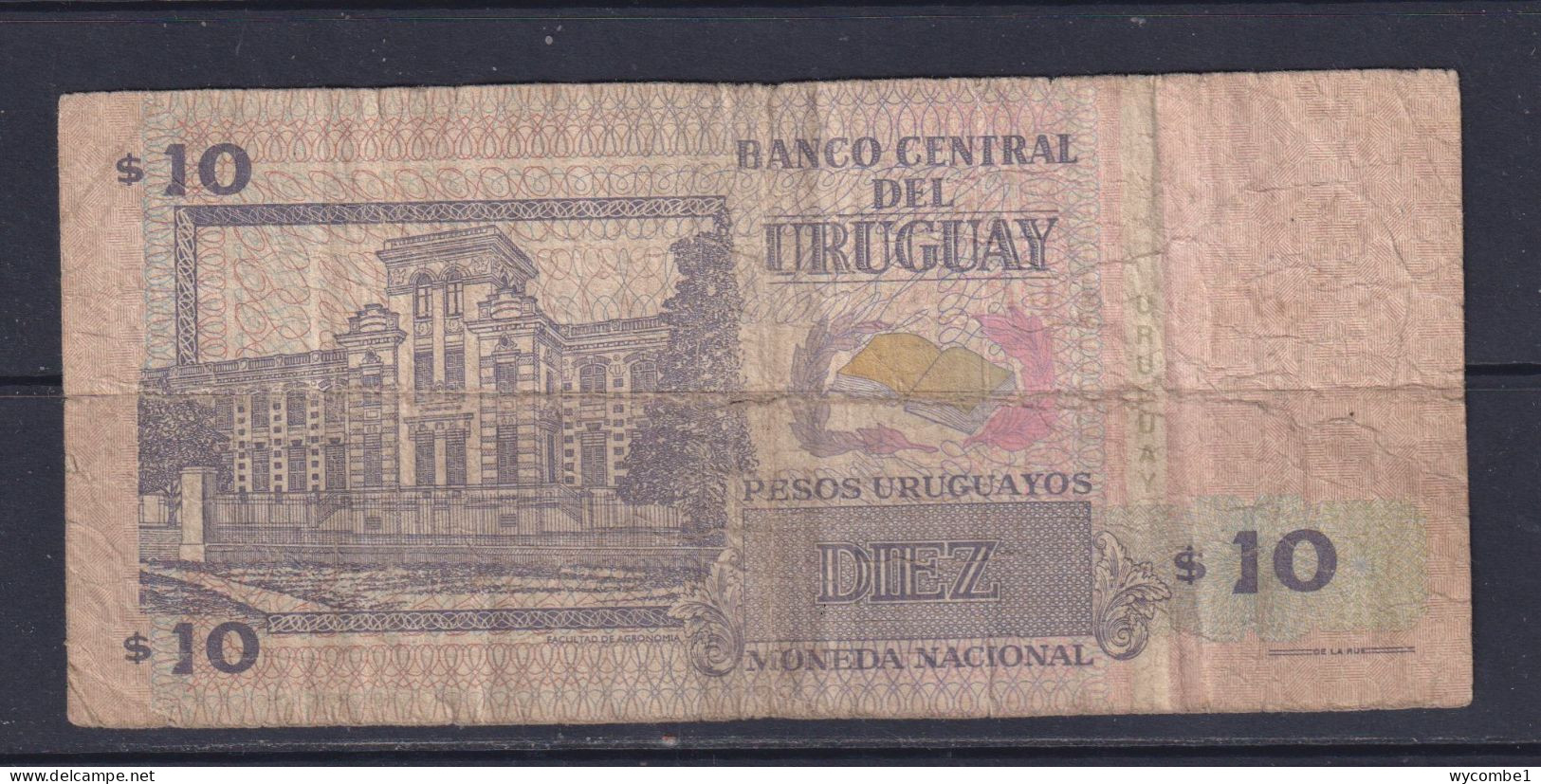 URUGUAY - 1998 10 Pesos Circulated Banknote - Uruguay