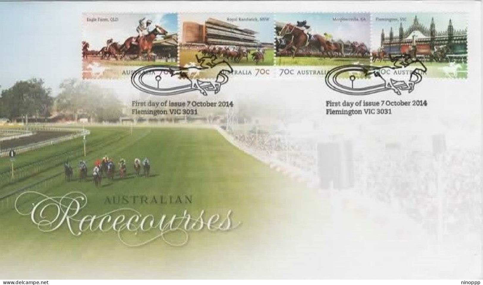 Australia 2014 Racecourses   FDC - Poststempel