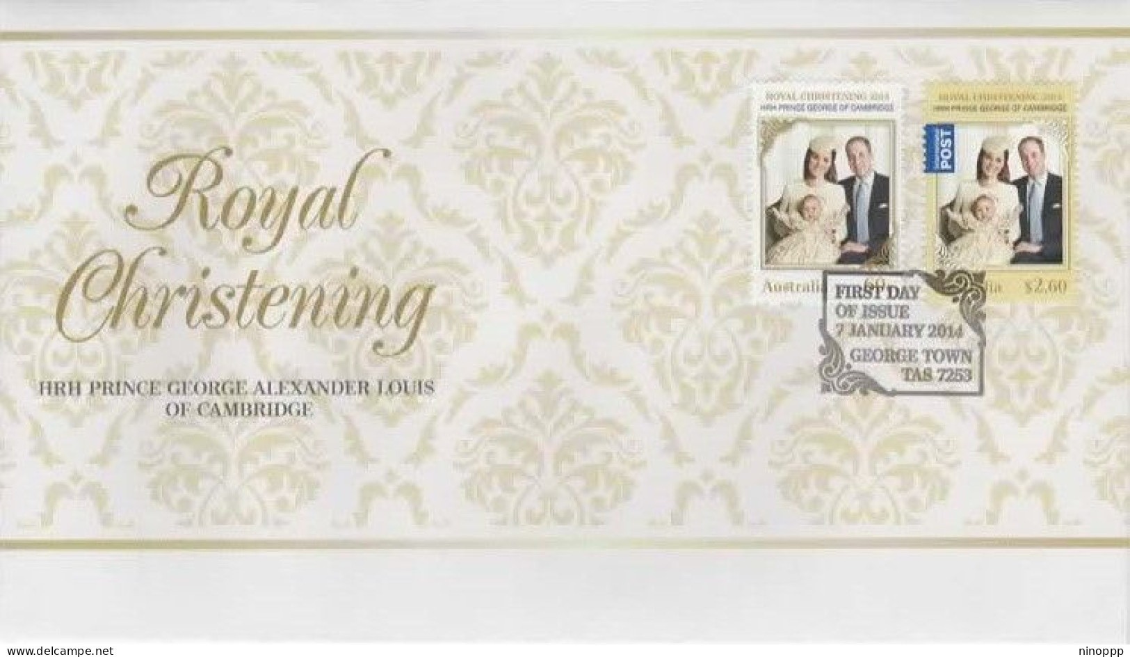 Australia 2014 Royal Christening  First Day Cover - Marcofilie