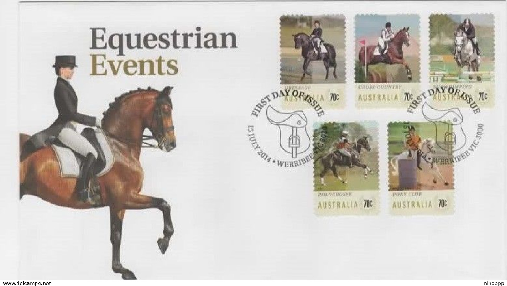 Australia 2014 Equestrian Events   FDC - Marcophilie