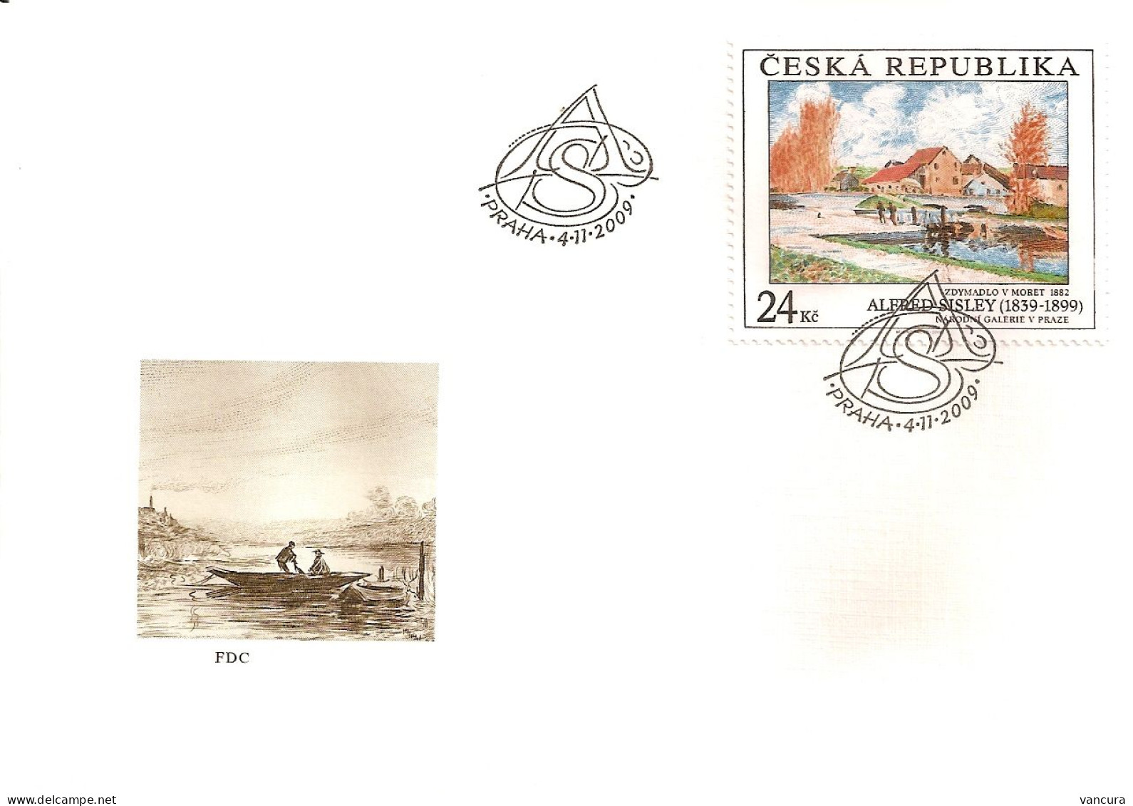 FDC 615 Czech Republic - Sisley 2009 - FDC