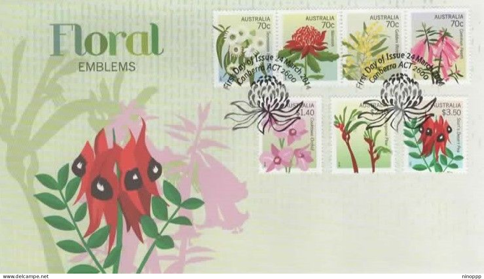 Australia 2014 Fkiral Emblems  FDC - Poststempel