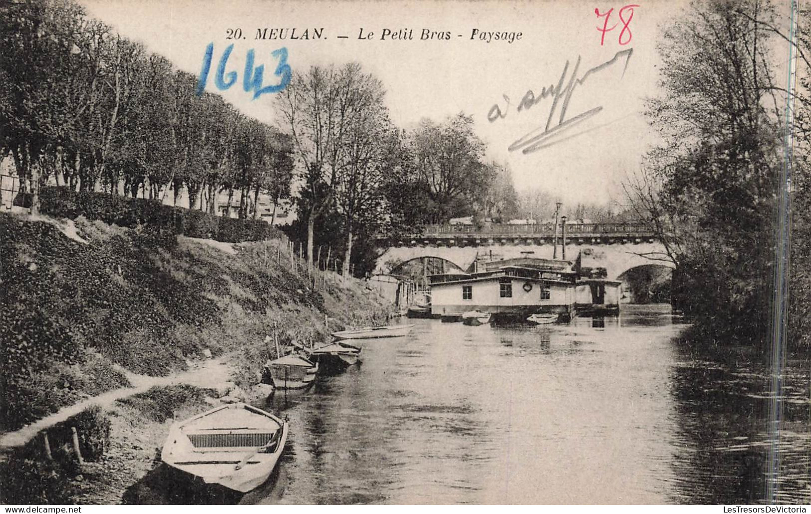 FRANCE - Meulan - Le Petite Bras - Paysage - Carte Postale Ancienne - Meulan