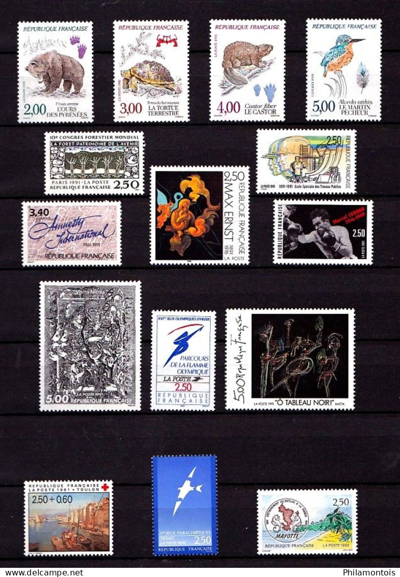 FRANCE - Année Complète 1991 - N° 2676 / 2735 - Neufs N** - Très Beaux - Vendus Sous Valeur Faciale. - 1990-1999