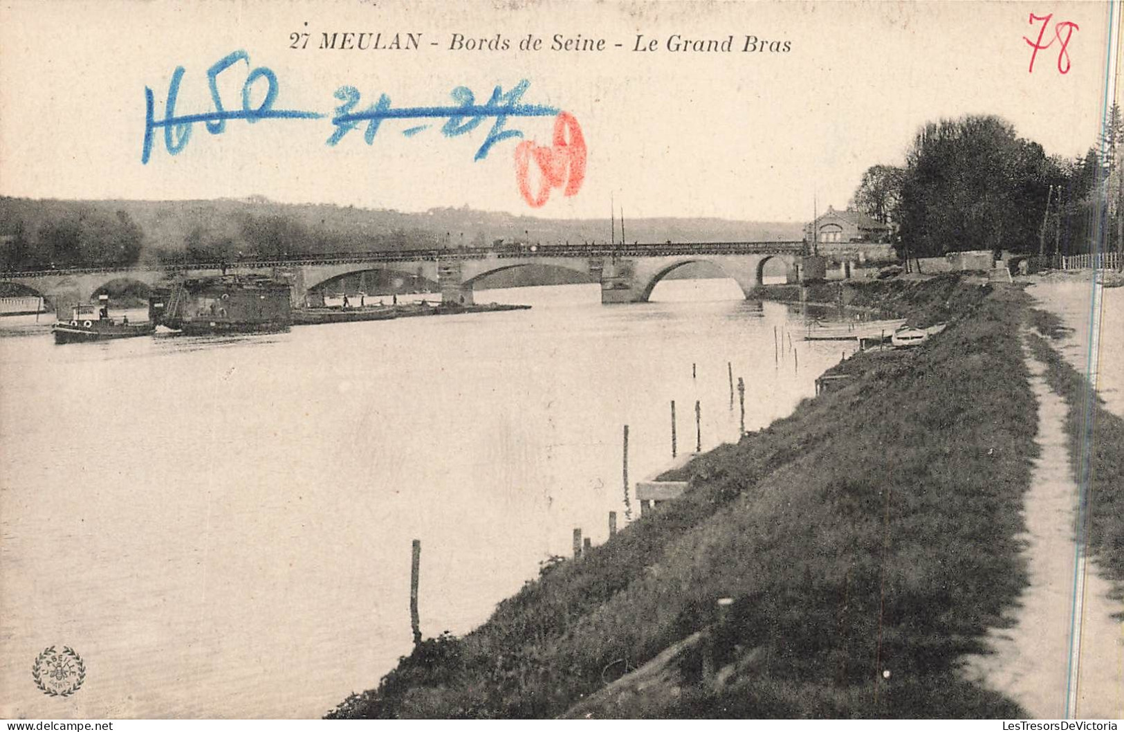 FRANCE - Meulan - Bords De Seine - Le Grand Bras - Carte Postale Ancienne - Meulan