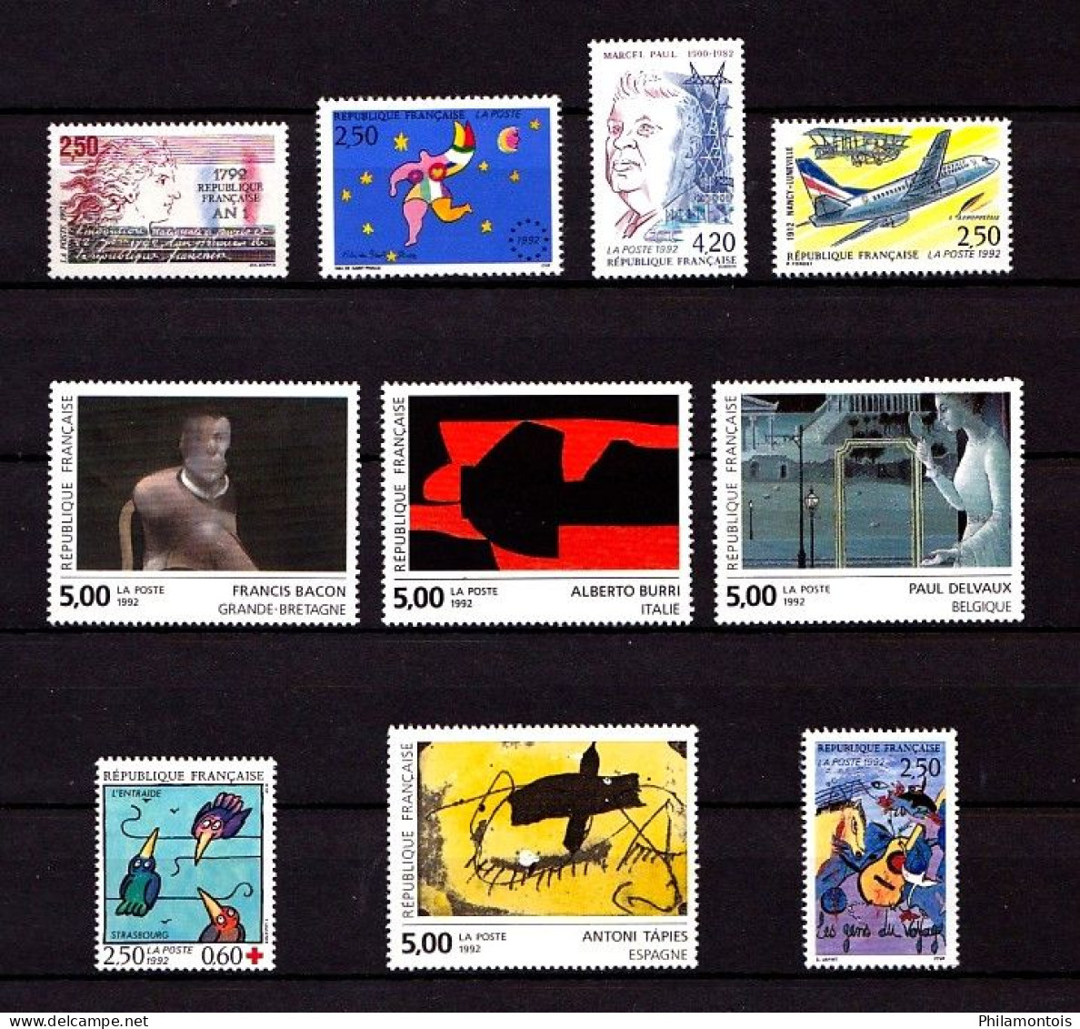 FRANCE - Année Complète 1992 - N° 2736 / 2784 - Neufs N** - Très Beaux - Vendus Sous Valeur Faciale. - 1990-1999