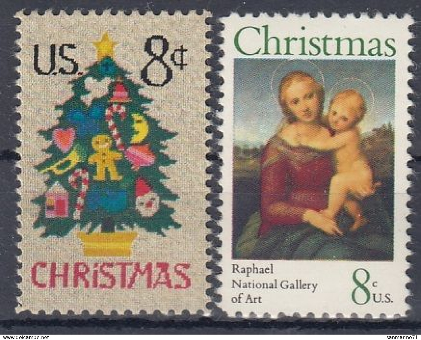 UNITED STATES 1123-1124,unused,Christmas 1973 (**) - Unused Stamps