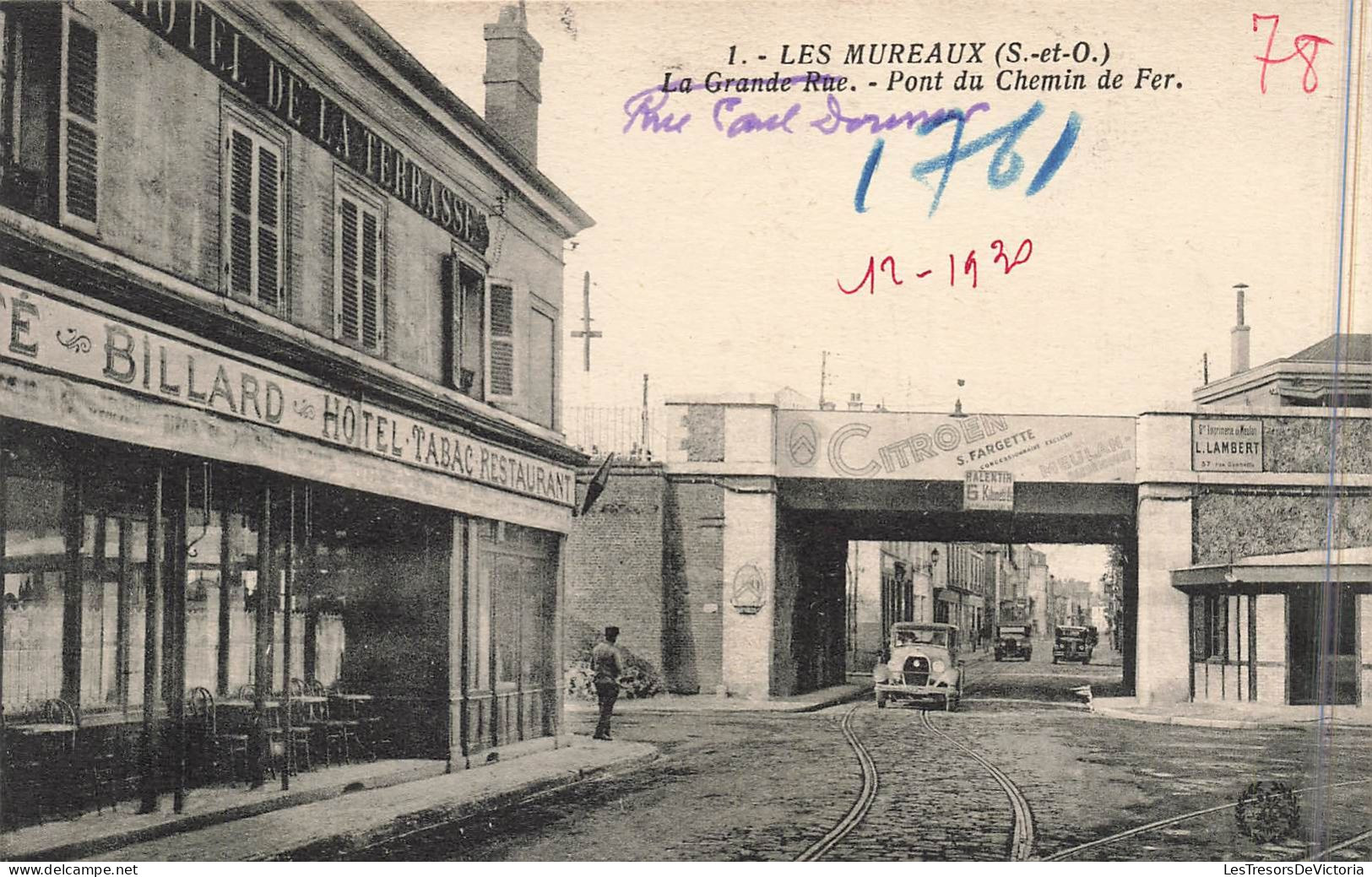 FRANCE - Les Mureaux - La Grande Rue - Pont Du Chemin De Fer - Carte Postale Ancienne - Les Mureaux