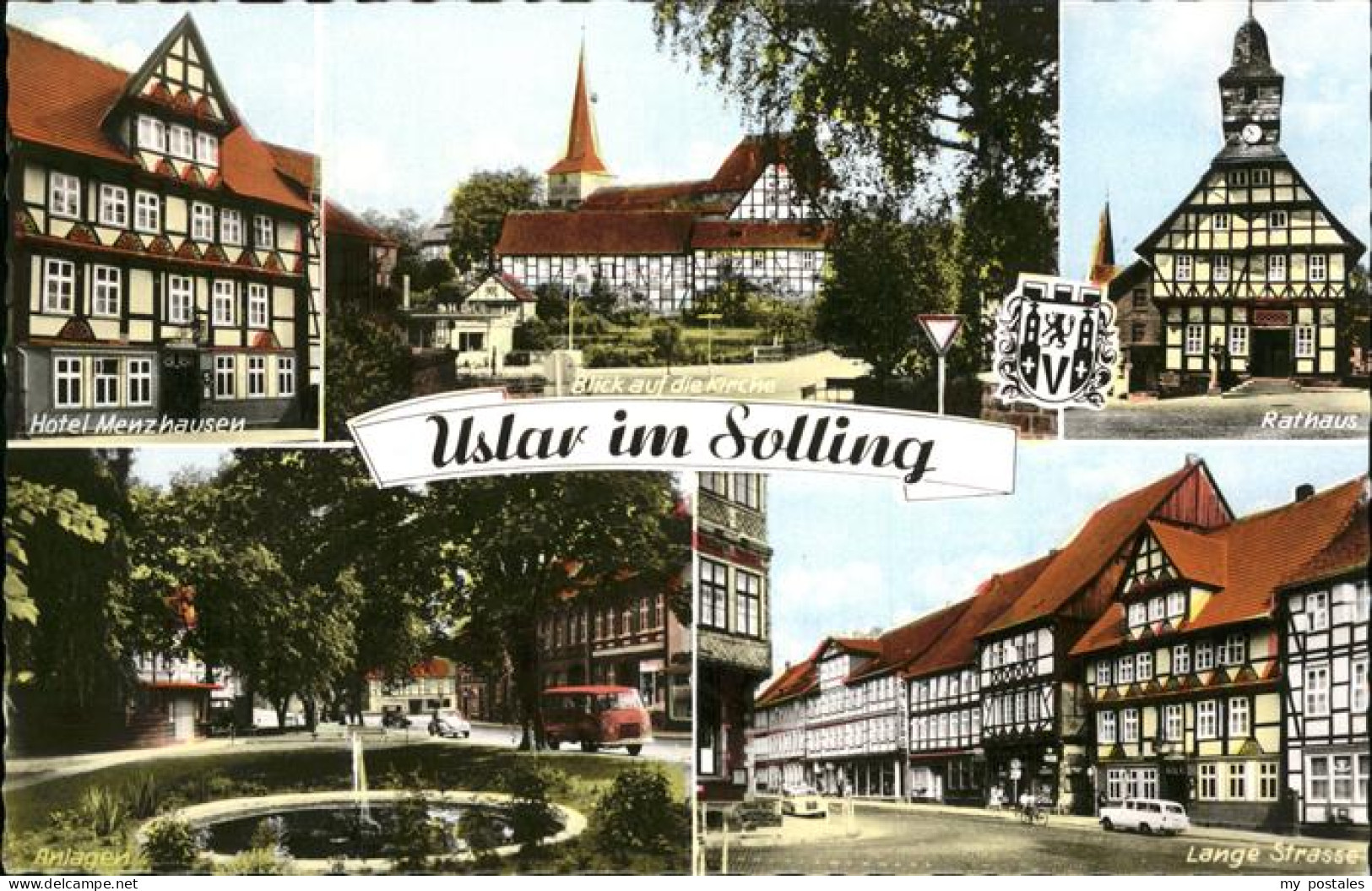 41276754 Uslar Solling Hotel Menzhausen Kirche Rathaus Brunnen Lange Strasse Fac - Uslar