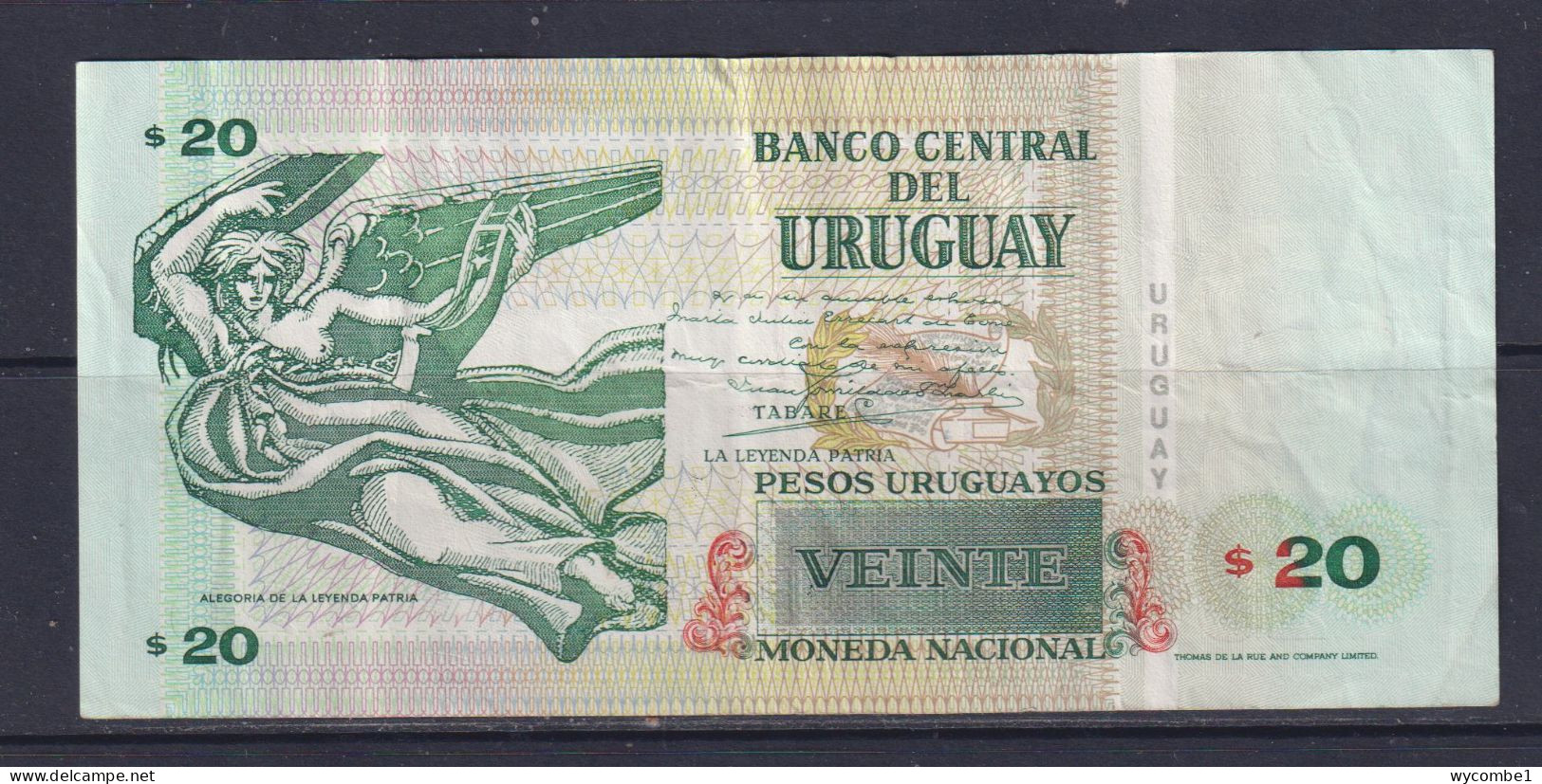 URUGUAY - 2000 20 Pesos Circulated Banknote - Uruguay