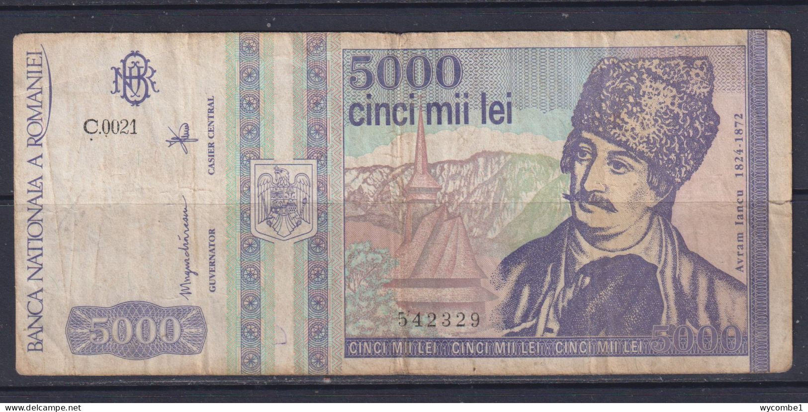 ROMANIA - 1993 5000 Lei Circulated Banknote - Roumanie