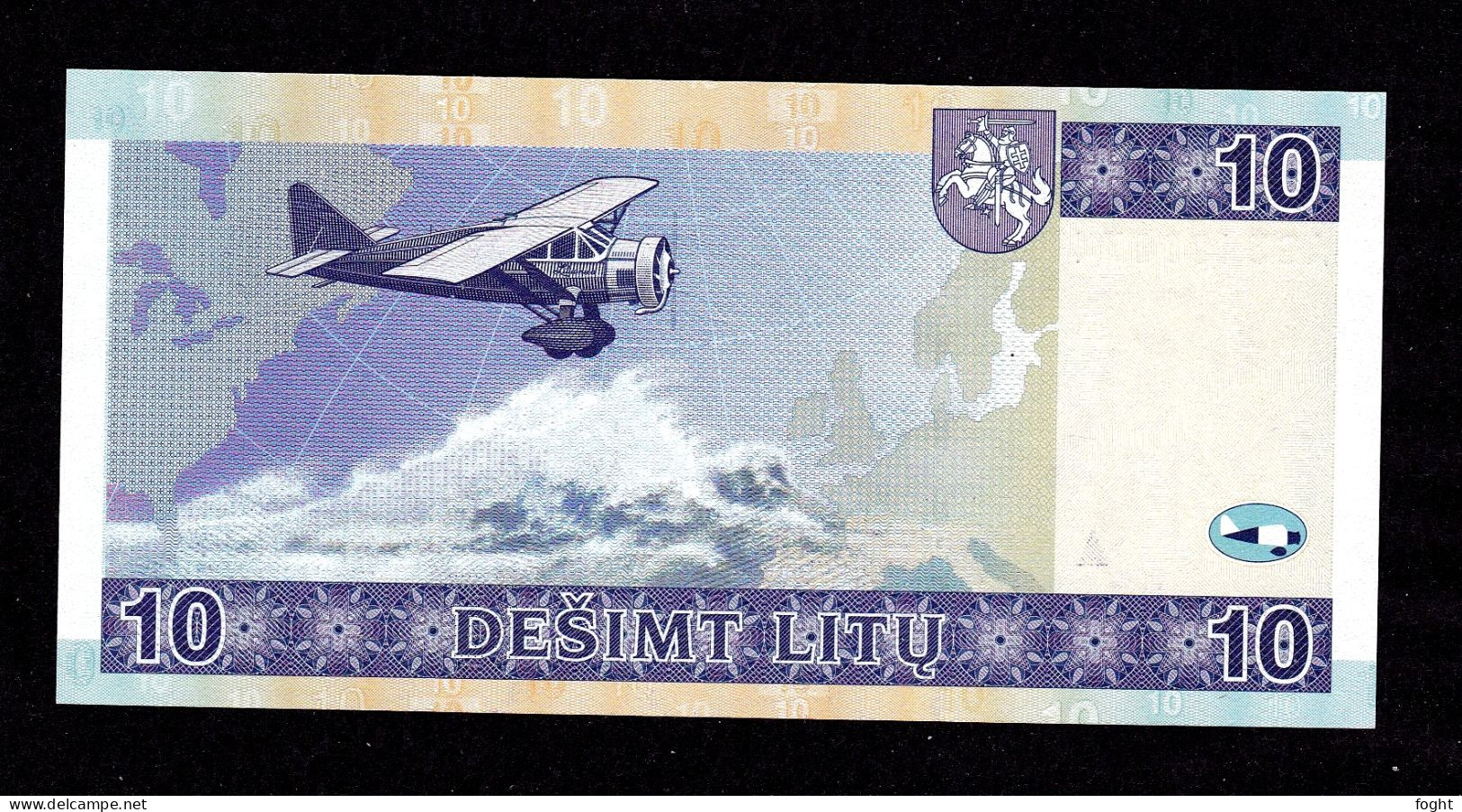 2001 AG Lithuania Banknote 10 Litu,P#65,UNC - Lituanie