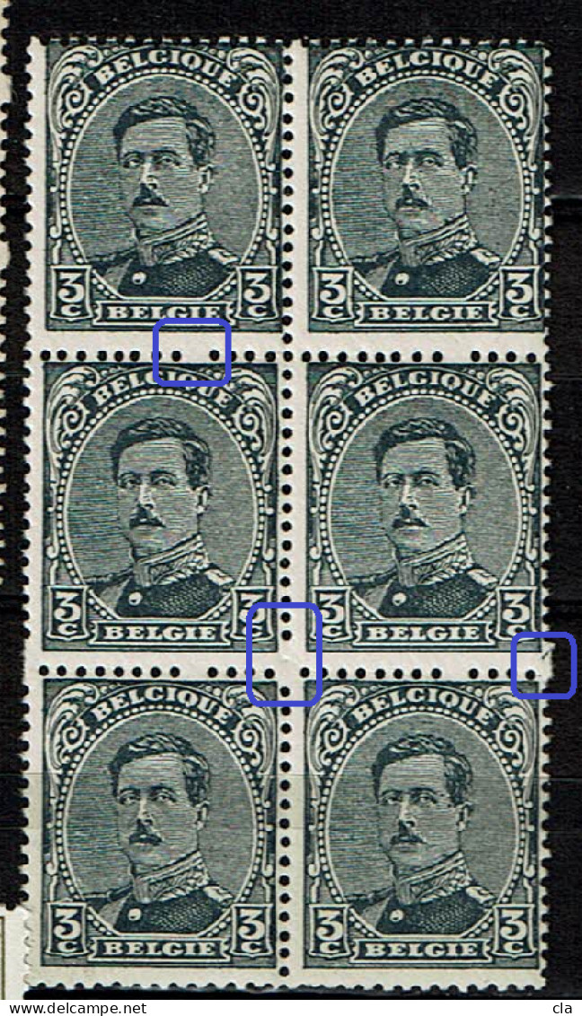 183  Bloc 6   1*5**  LCV 62  Piquage - 1901-1930