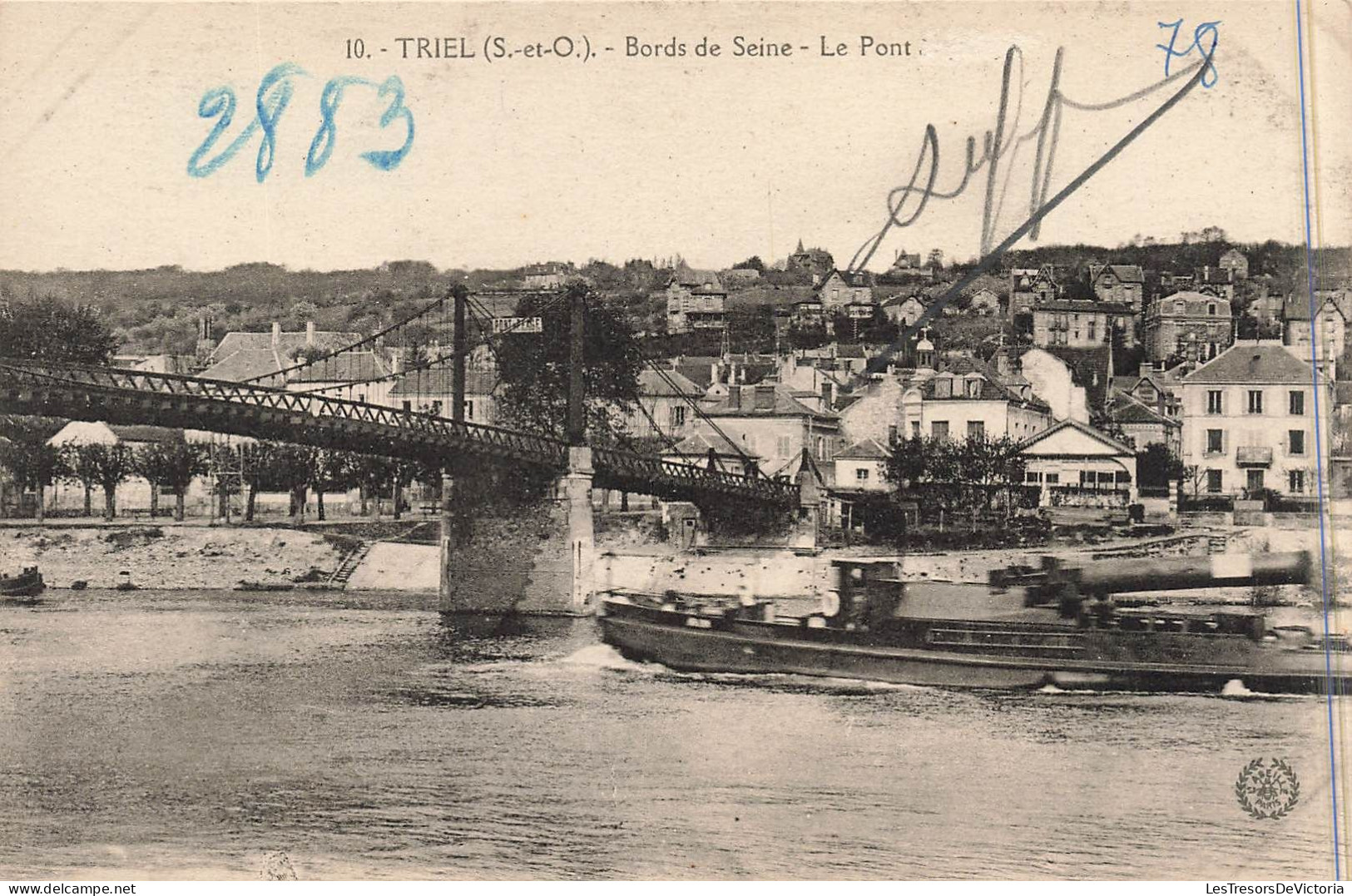 FRANCE - Triel - Bords De Seine - Le Pont - Carte Postale Ancienne - Triel Sur Seine