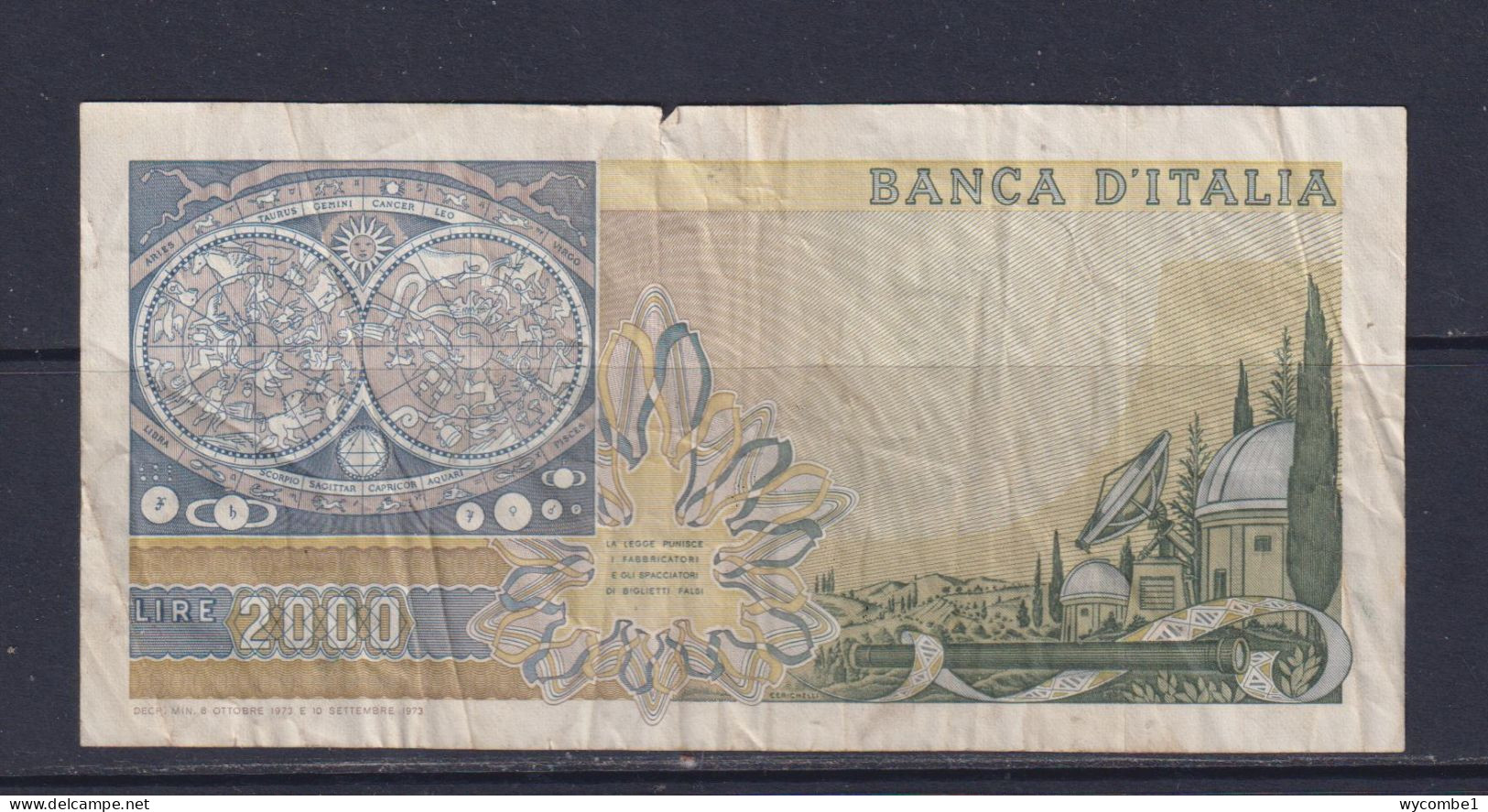 ITALY - 1983 2000 Lira Circulated Banknote - 2000 Liras