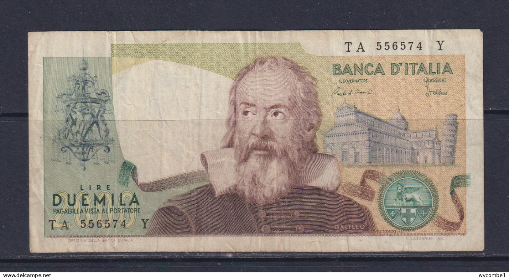 ITALY - 1983 2000 Lira Circulated Banknote - 2000 Lire