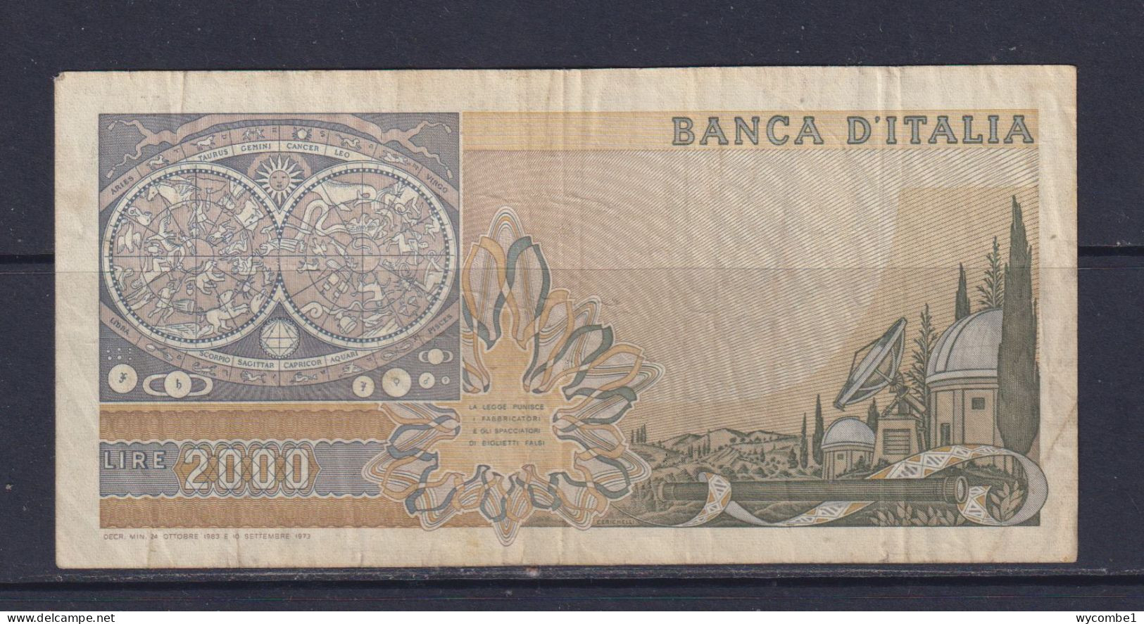 ITALY - 1983 2000 Lira Circulated Banknote - 2.000 Lire