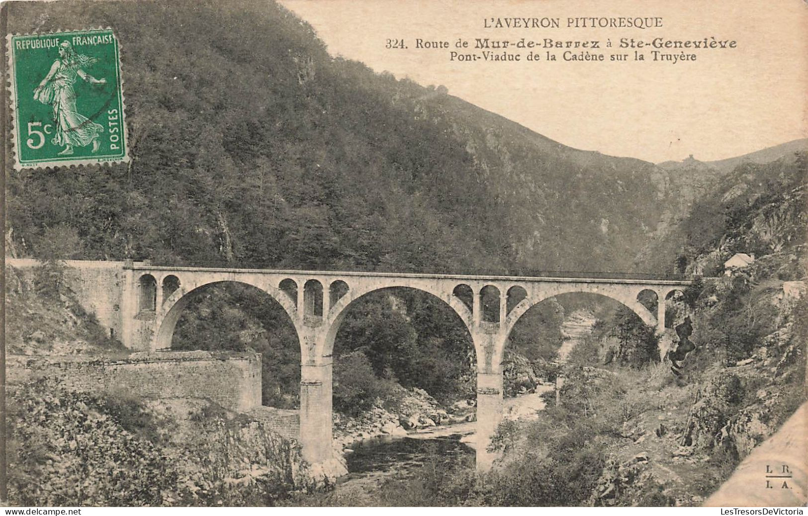 FRANCE - Sainte Geneviève - Route De Mur De Barrez - Pont Viaduc De La Cadène Sur La Truyère - Carte Postale Ancienne - Sainte-Geneviève