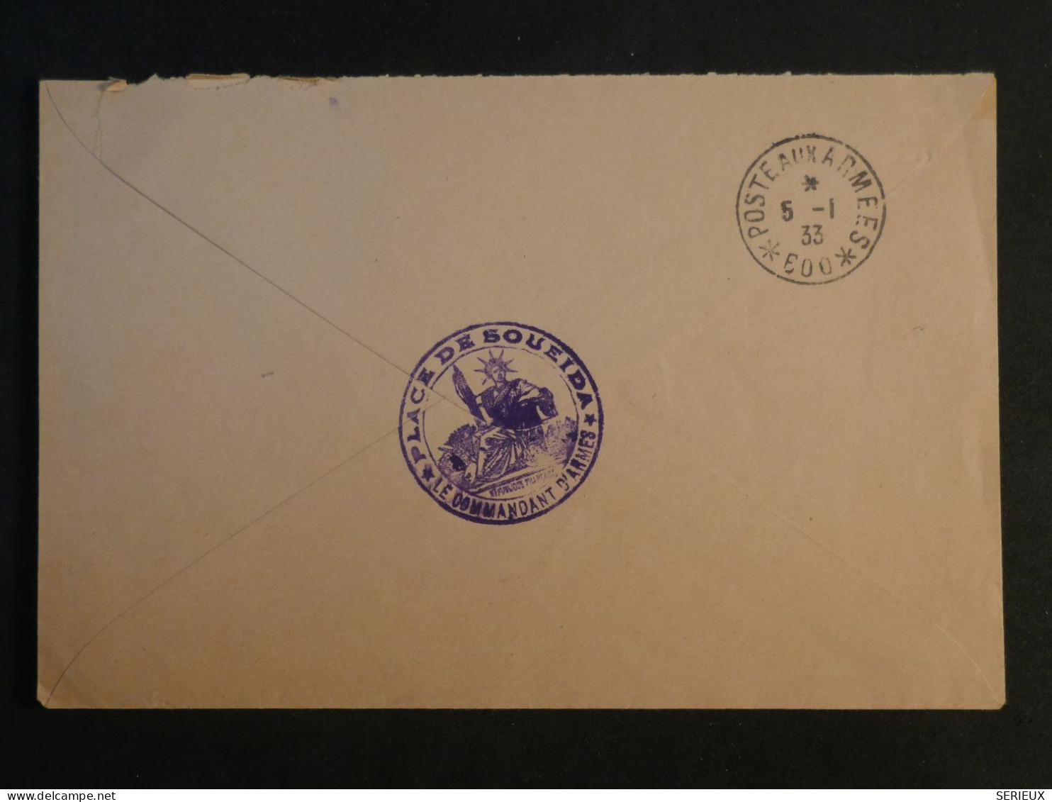 DH0 SYRIE FRANCE  BELLE LETTRE FM  RR 1933 SOUEIDA  +DOUANES BEYROUTH ++ AFFRANCH. PLAISANT - Covers & Documents