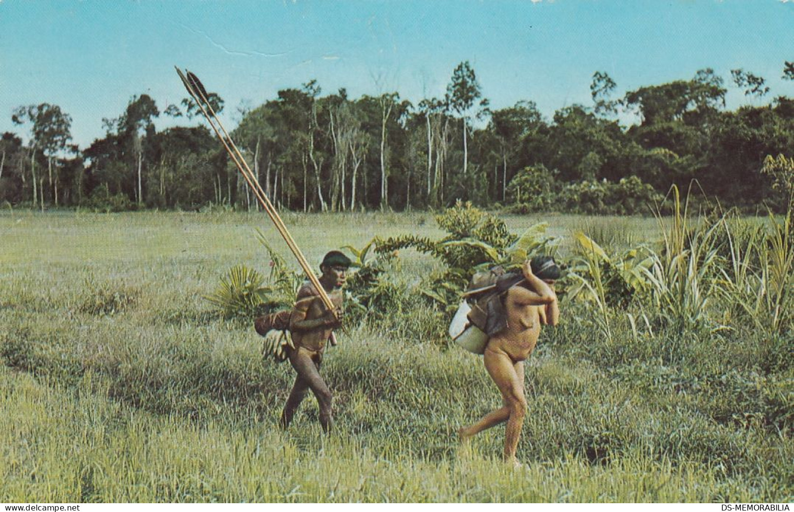 Venezuela Alto Orinoco - Native Shamatari Indians Old Postcard 1969 - Venezuela