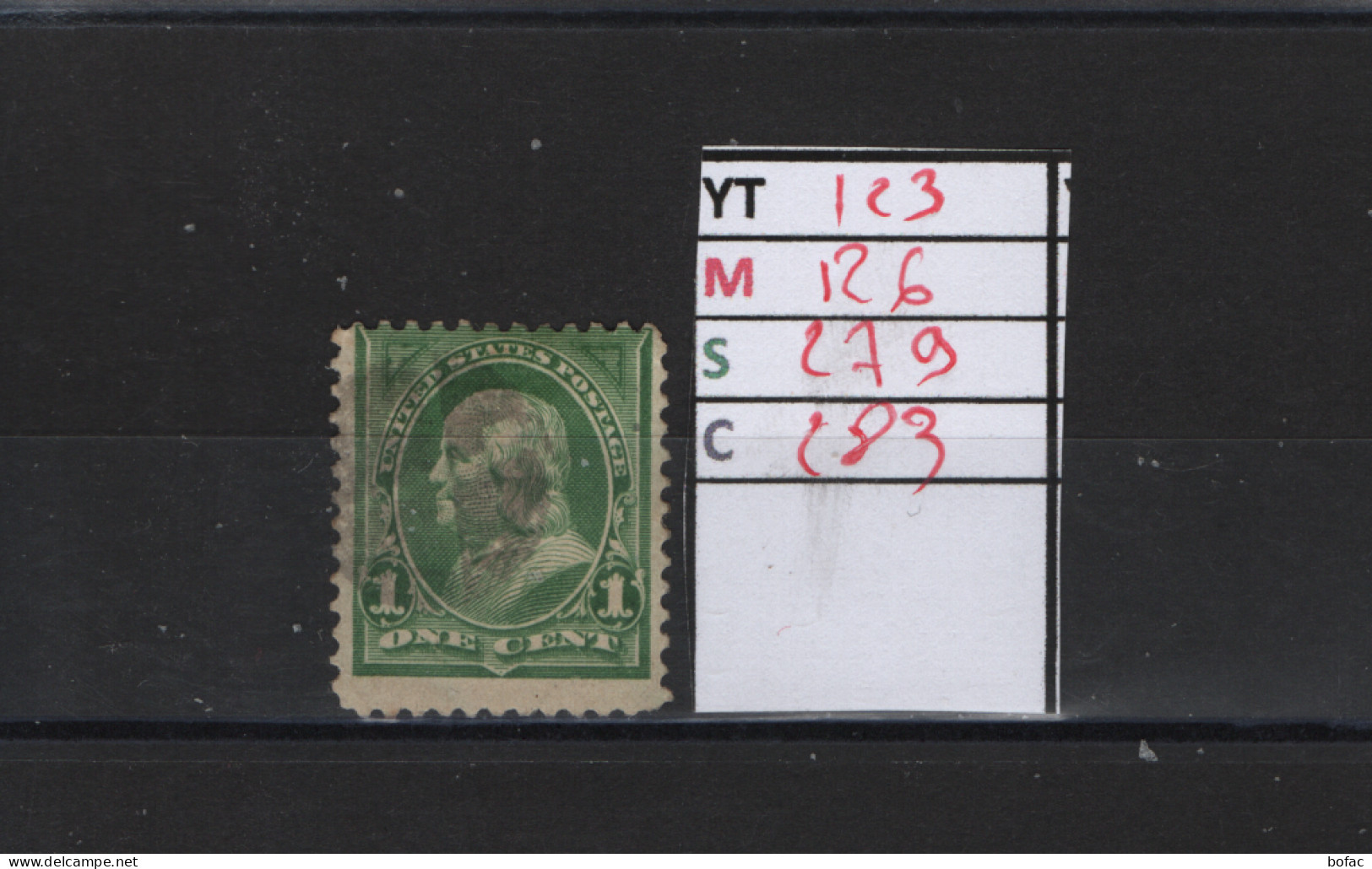 PRIX FIXE Obl  123 YT 126 MIC 279 SCOT 283 GIB Benjamin Franklin 1898 1899 1895   Etats Unis 58/04 - Used Stamps