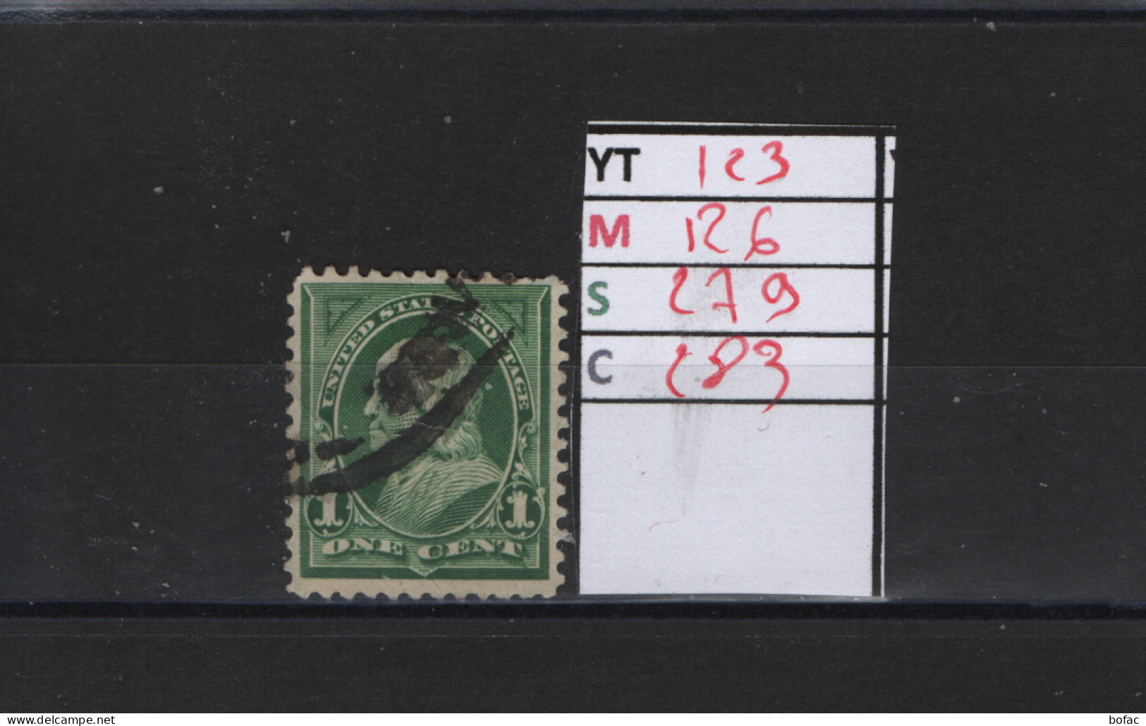 PRIX FIXE Obl  123 YT 126 MIC 279 SCOT 283 GIB Benjamin Franklin 1898 1899 1895   Etats Unis 58/04 - Used Stamps