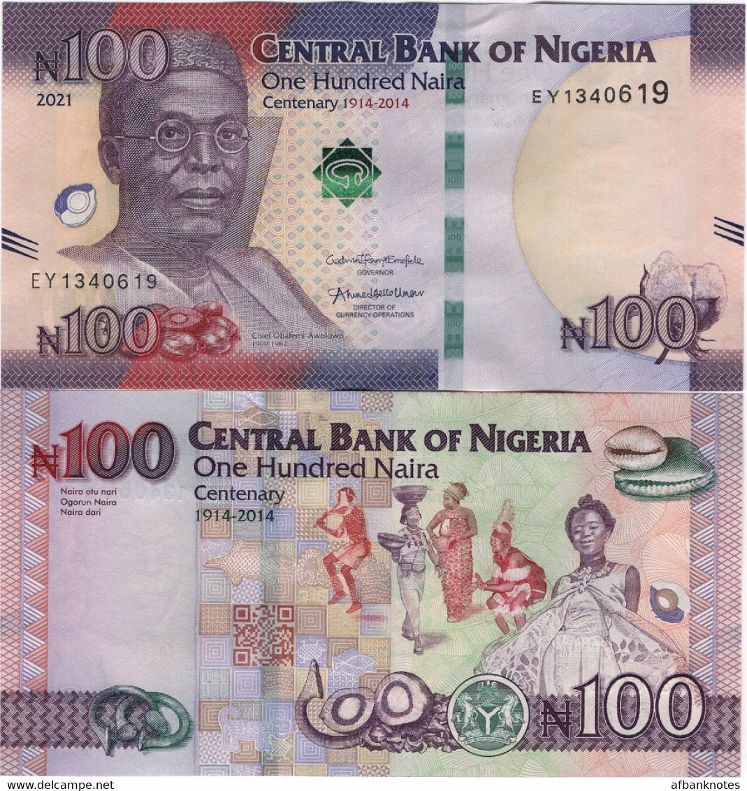 NIGERIA       100 Naira     Comm.       P-41[c]       2021       UNC - Nigeria