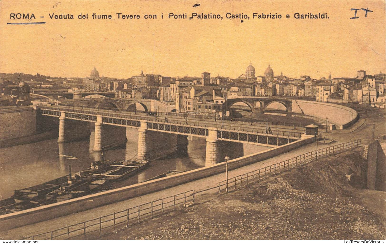 ITALIE - Roma - Veduta Del Fiume Tevere Con I Ponti Palatino, Cestio, Fabrizio E Garibaldi - Carte Postale Ancienne - Andere Monumenten & Gebouwen