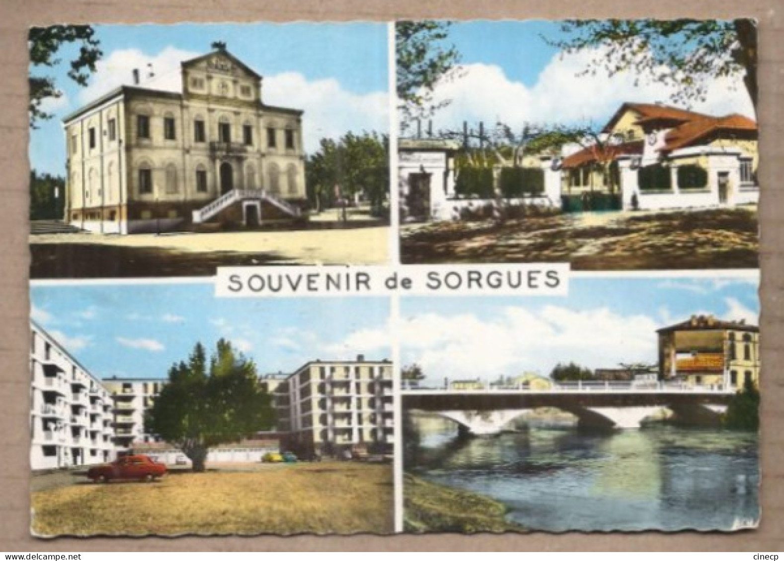 CPSM 84 - SORGUES - SOUVENIR DE - TB CP Multivue Dont Mairie , Poudrerie , Cité Des Griffons , Pont Sur L'Ouvèze - Sorgues