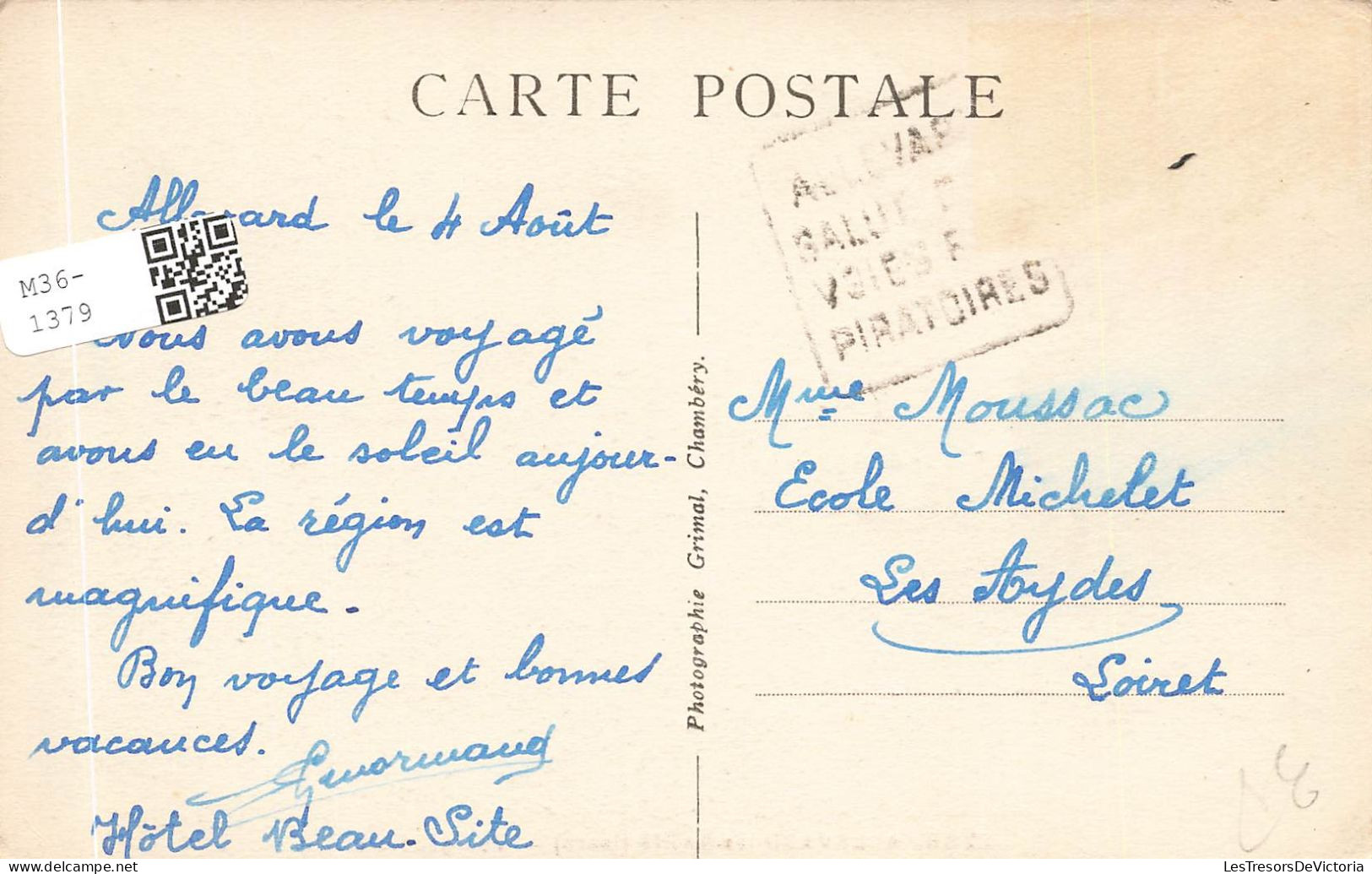 FRANCE - Allevard Les Bains - Vue Générale - Carte Postale Ancienne - Allevard