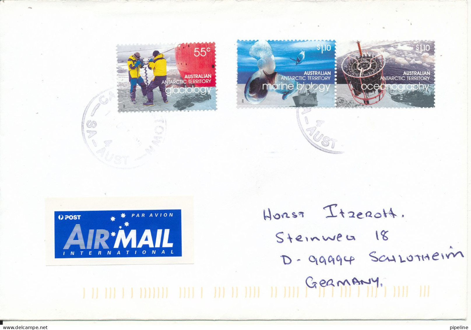 Australian Antarctic Territory AAT Cover Sent To Germany 1-10-2010 With Nice Stamps - Briefe U. Dokumente