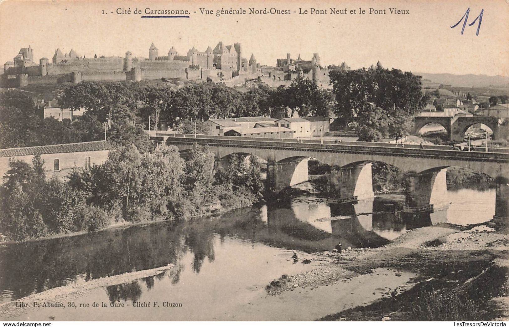 FRANCE - Cité De Carcassonne - Vue Générale Nord Ouest - Le Pont Neuf  Et Le Pont Vieux - Carte Postale Ancienne - Carcassonne