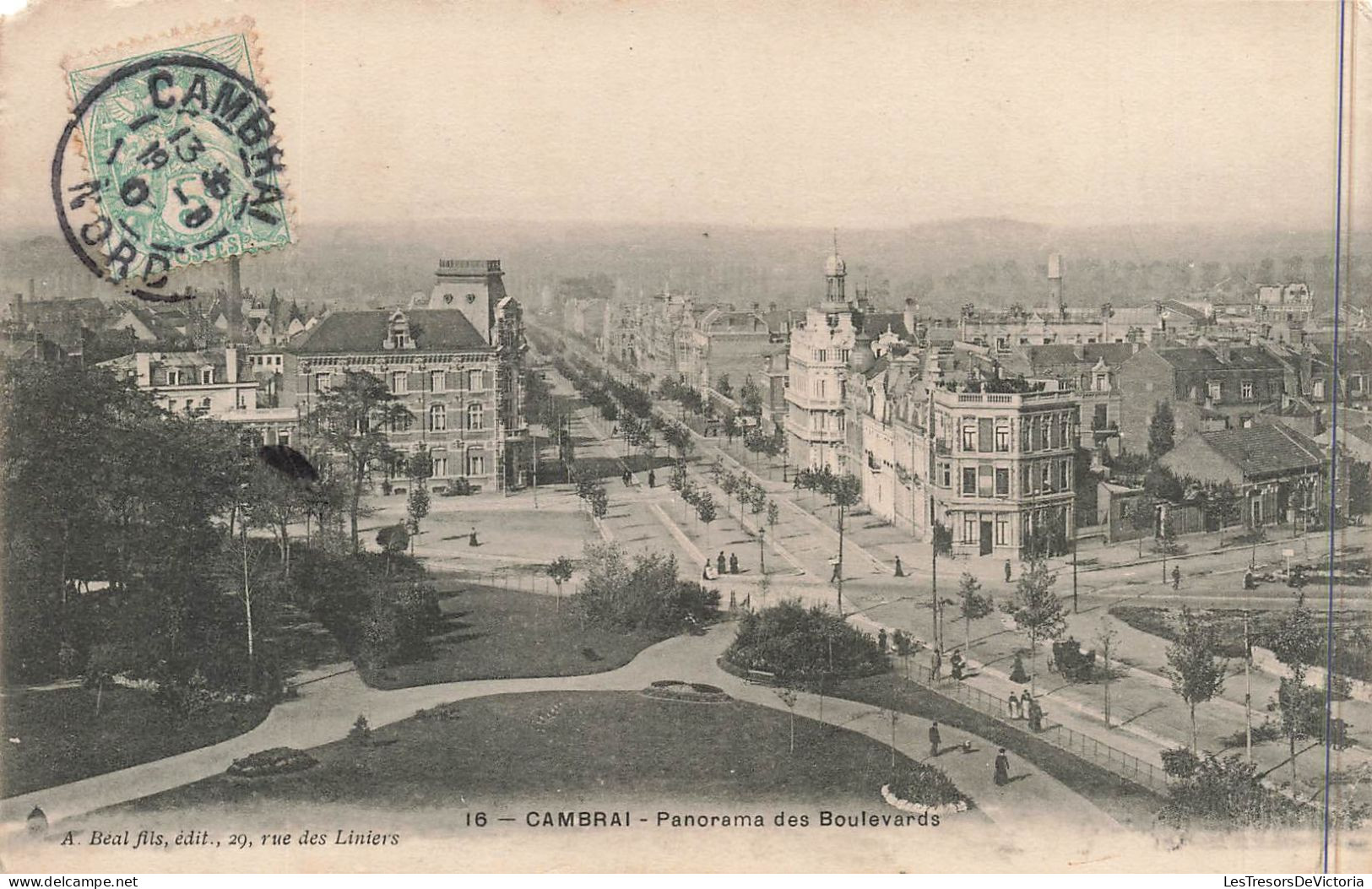 FRANCE - Cambrai - Panorama Des Boulevards - Carte Postale Ancienne - Cambrai