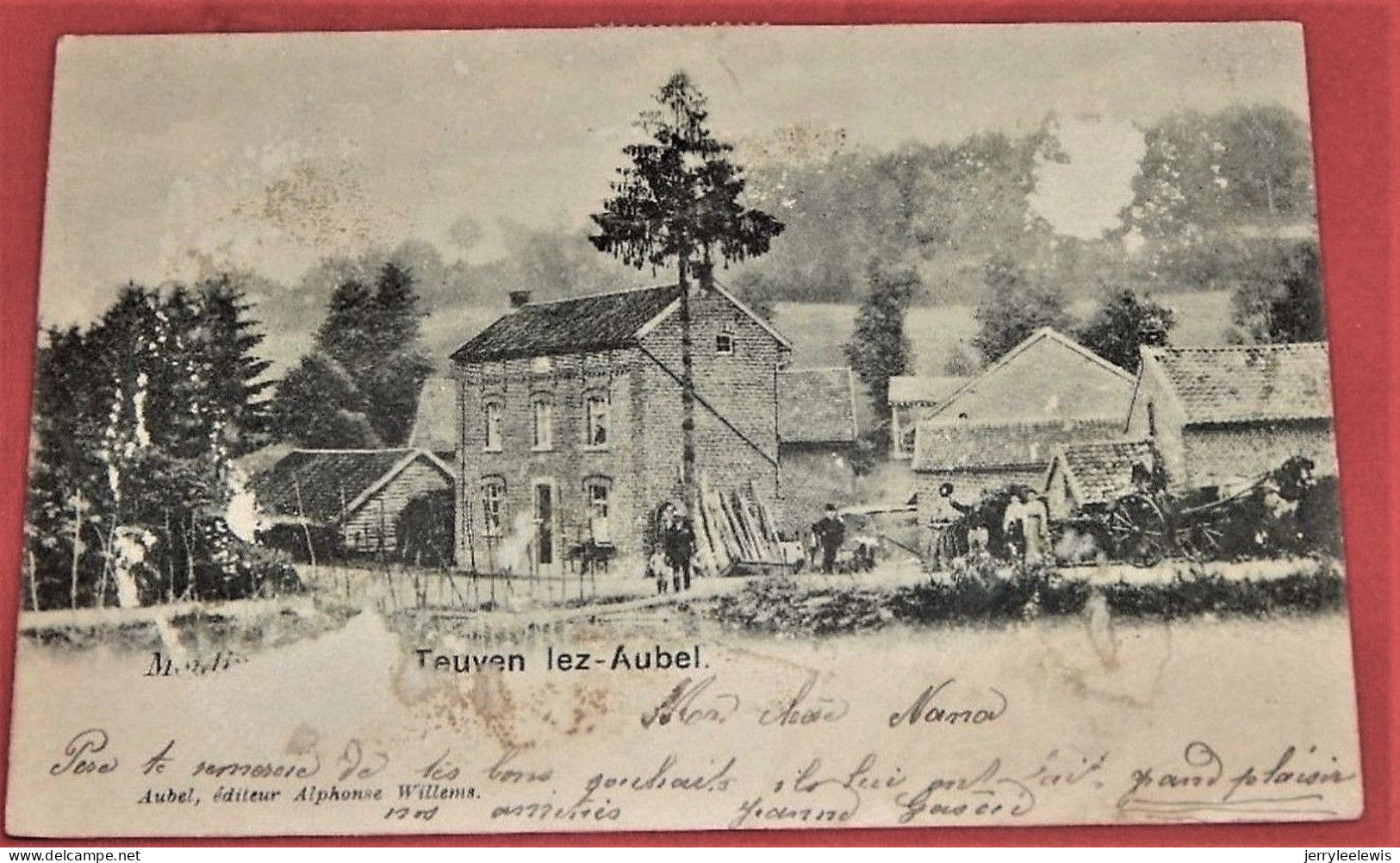 TEUVEN LEZ AUBEL  -   Moulin Nibus  -  1901 - (face Abîmée)    - - Aubel