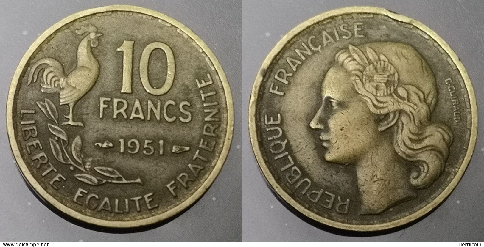 Monnaie France -  1951 -10 Francs Guiraud - 10 Francs