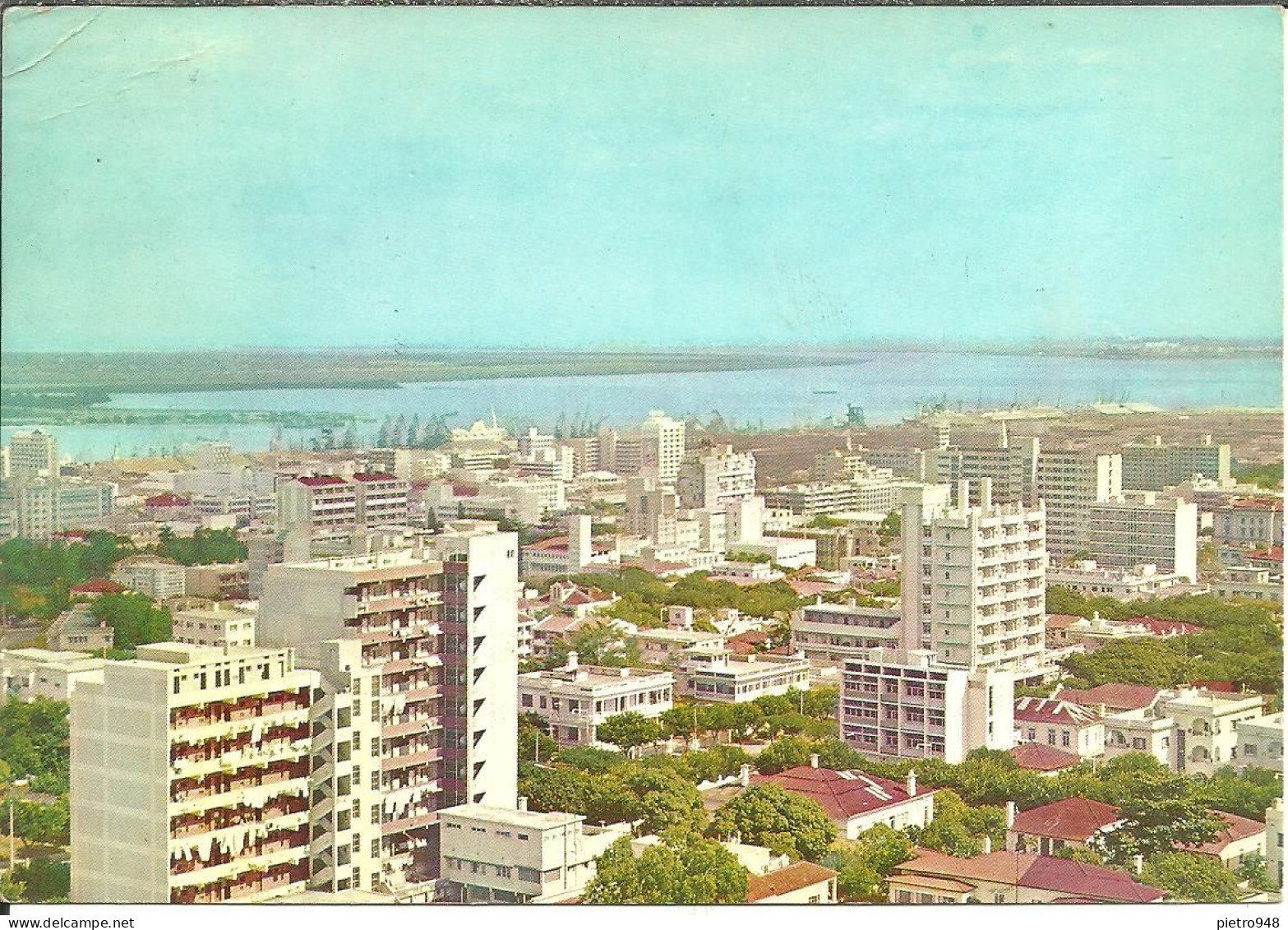 Maputo (Lourenco Marqez, Mocambique) Vista Aerea Da Zona Comercial E Da Baia, Aerial View Of Commercial City And Of Bay - Mosambik