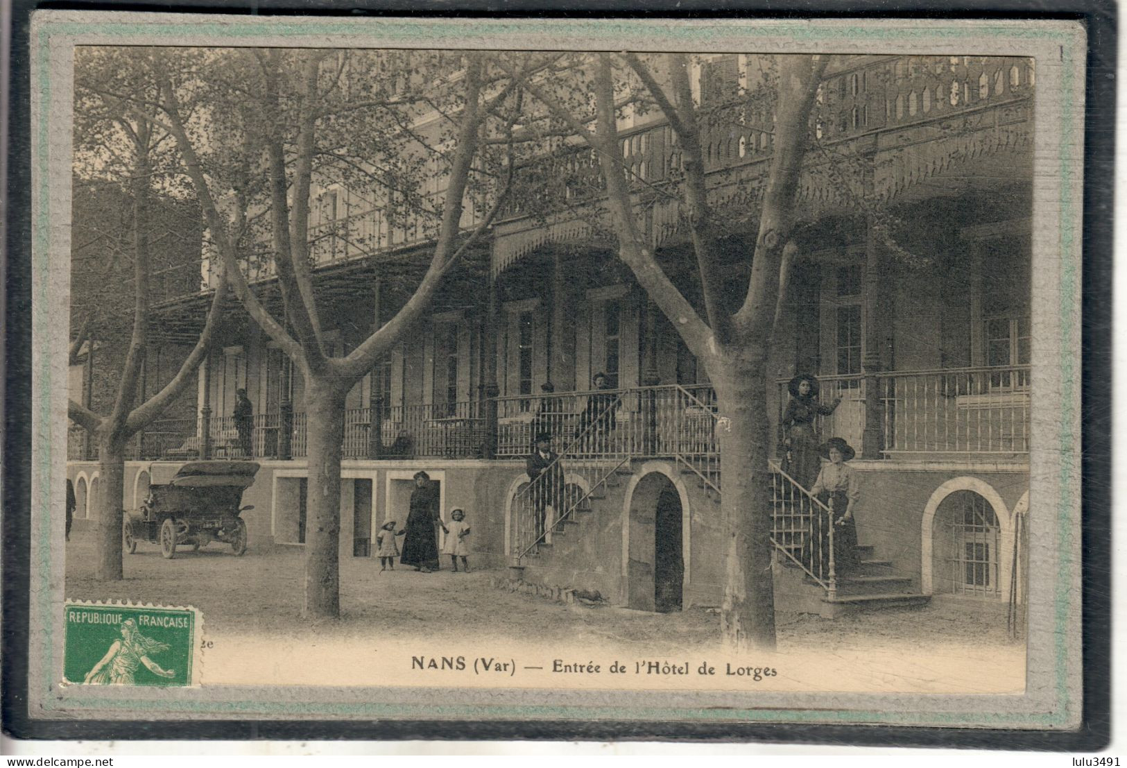 CPA - NANS-les-PINS (84) - Thème : Arbre - Aspect Des Platanes Devant L'Hôtel De Lorges En 1918 - Nans-les-Pins