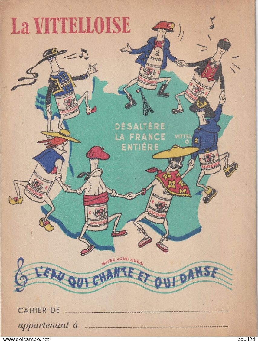 PROTEGE CAHIER ANCIEN LA VITEELLOISE L'EAU QUI CHANTE ET QUI DANSE     VOIR VERSO - Schutzumschläge