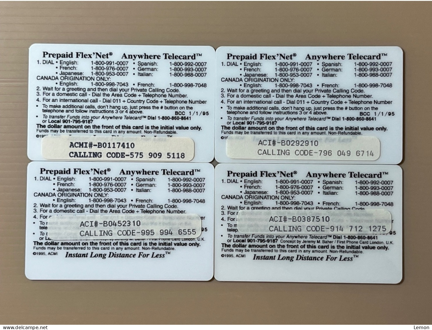 Mint USA UNITED STATES America Prepaid Telecard Phonecard, Interactive Information Services, Set Of 4 Mint Cards - Collections