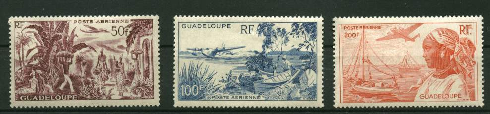 Guadeloupe.PA N° 13 à 15**  "' Vues " (  Value) - Other & Unclassified