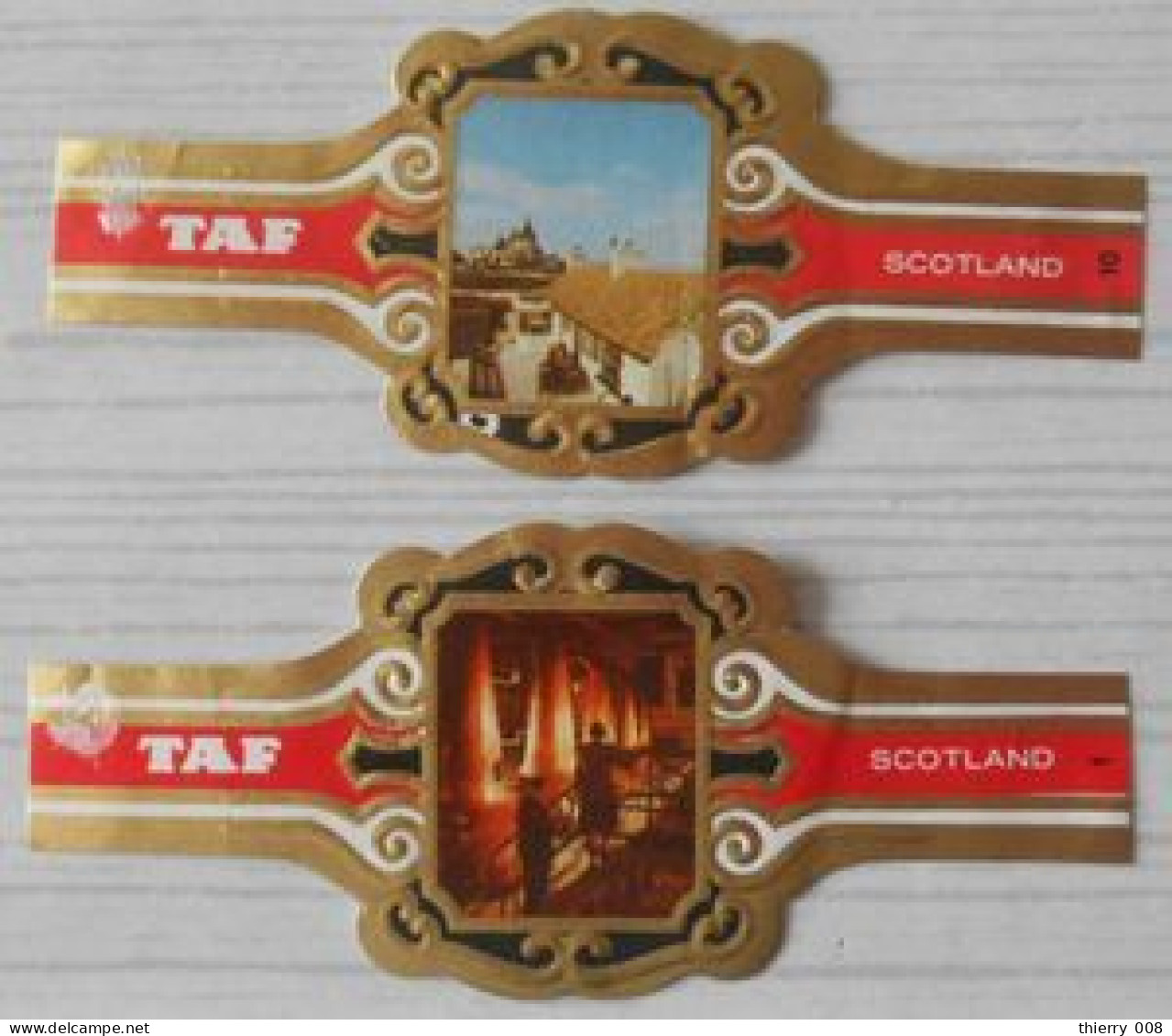 E31 Lot Bagues De Cigares  Taf  Série Scotland Ecosse  2 Pièces - Bagues De Cigares