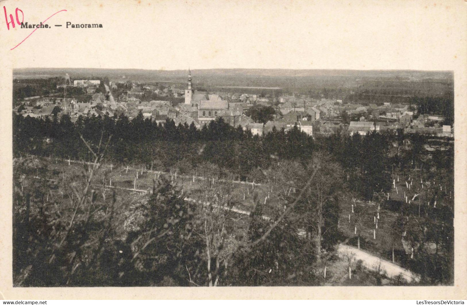 BELGIQUE - Marche - Panorama - Carte Postale Ancienne - Marche-en-Famenne