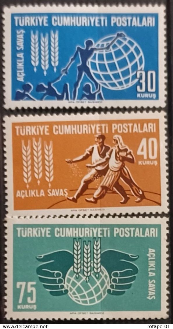 Turquie  1963,  YT N°1647-49  N**,  Cote YT 1,25€ - Unused Stamps