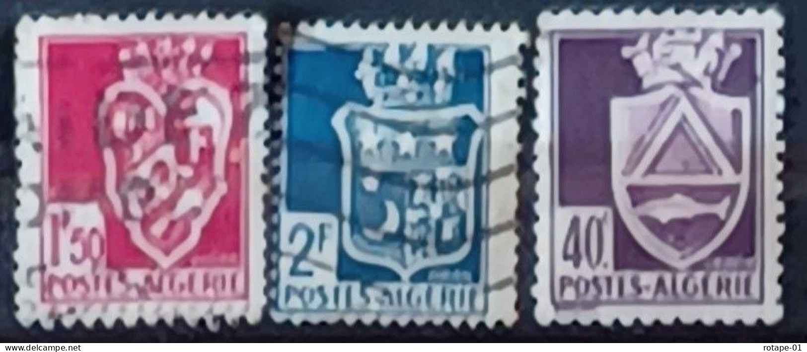 Algérie  1942-45,  YT N°175,78-79  N*/o,  Cote YT 1,25€ - Usados