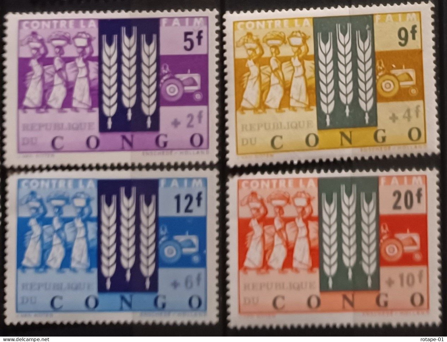 Congo Kinshasa  1963,  YT N°477-80  N**,  Cote YT 4€ - Nuevos